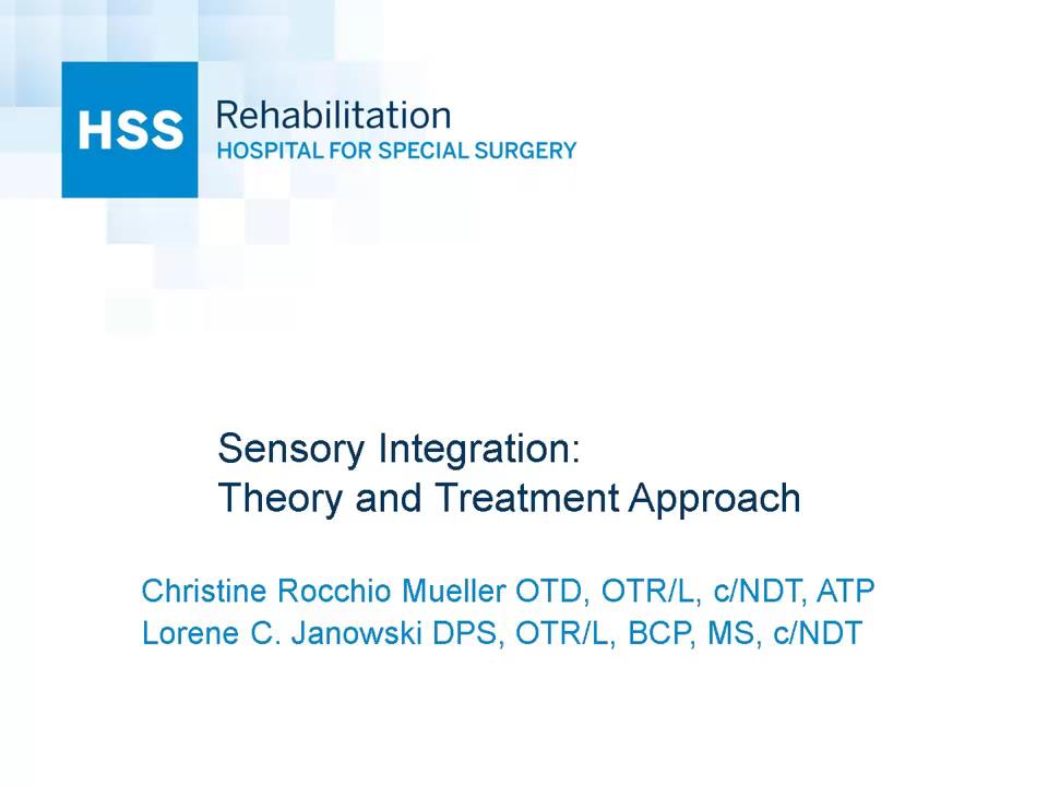 Sensory Integration Theory and Treatment Approach