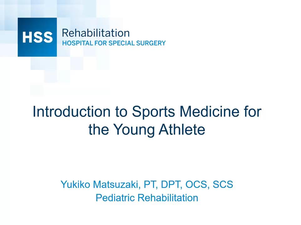 Pediatric Core Curriculum Young Athlete Part 1